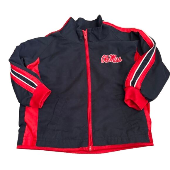 Red Oak Sportswear Ole Miss Rebels Jacket Full Zip Windbreaker Toddler Size 2T - Picture 1 of 6